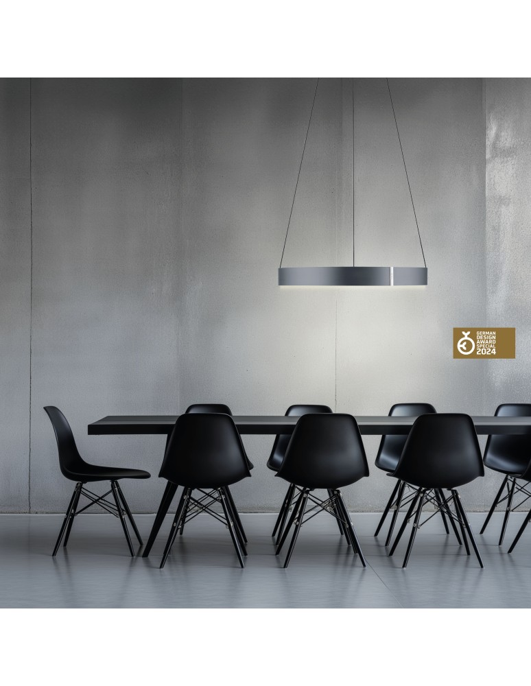Paul Neuhaus Pure E-Clipse Lampa Wisząca Szary 2561-15