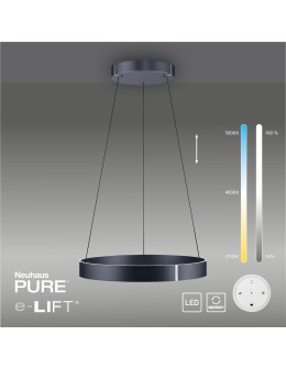 Paul Neuhaus Pure E-Clipse Lampa Wisząca Szary 2561-15 - product 2
