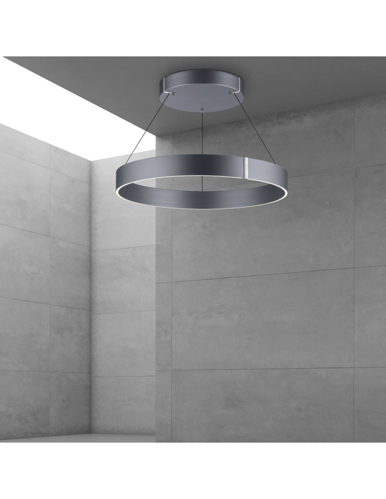 Paul Neuhaus Pure E-Clipse Lampa Wisząca Szary 2561-15