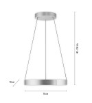 Paul Neuhaus Pure E-Clipse Lampa Wisząca Aluminium 2561-95