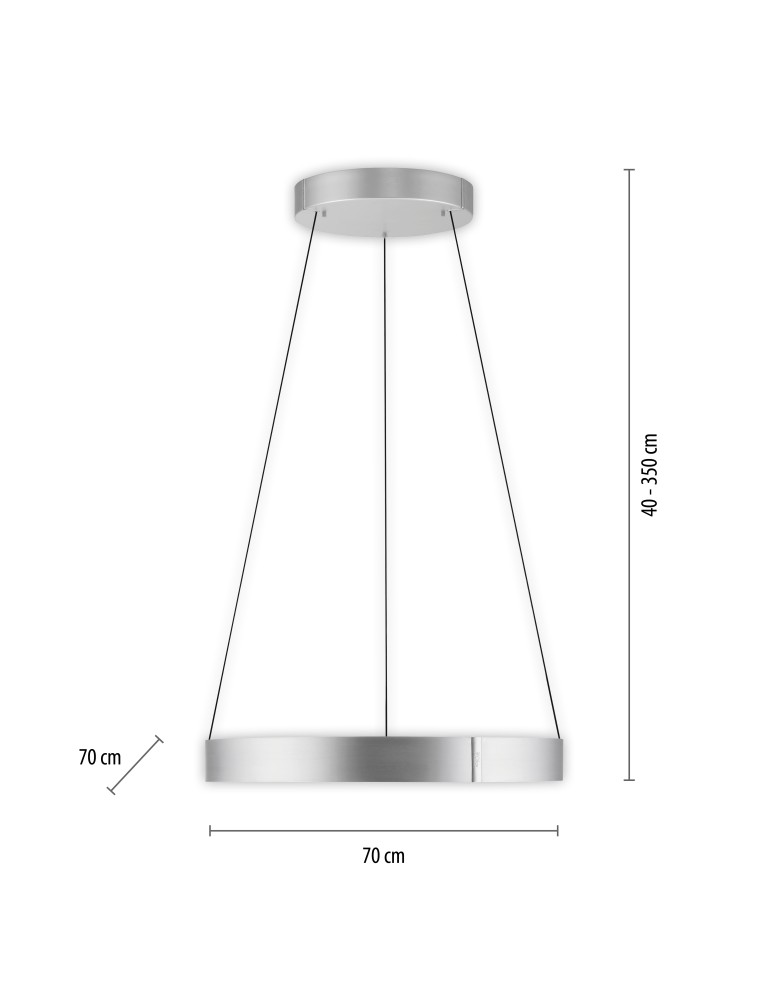 Paul Neuhaus Pure E-Clipse Lampa Wisząca Aluminium 2561-95