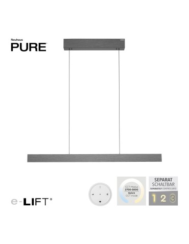 Paul Neuhaus Pure E-Motion Lampa Wisząca Szary 2570-15 - product 2