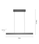 Paul Neuhaus Pure E-Motion Lampa Wisząca Szary 2570-15