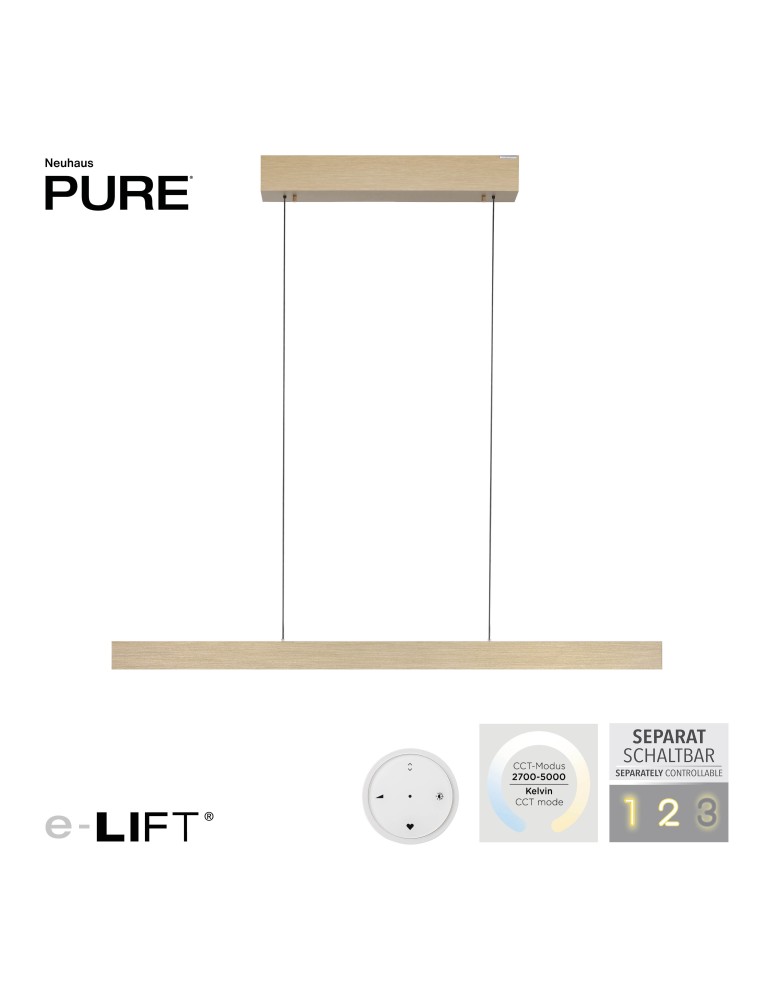 Paul Neuhaus Pure E-Motion Lampa Wisząca Matowy Mosiądz 2570-60