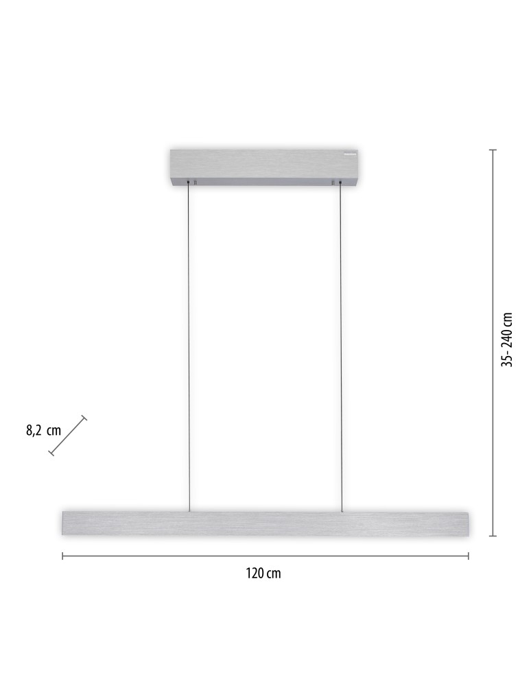 Paul Neuhaus Pure E-Motion Lampa Wisząca Aluminium 2570-95