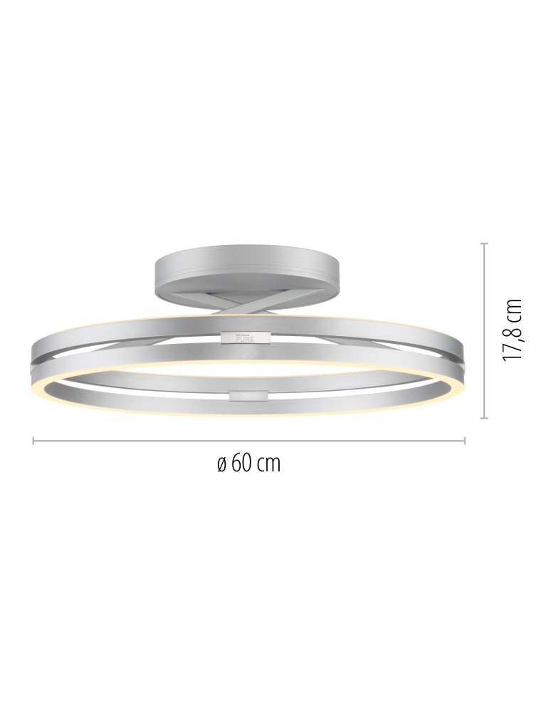 Paul Neuhaus Pure Loop Lampa Sufitowa Aluminium 6552-95