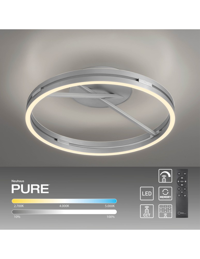 Paul Neuhaus Pure Loop Lampa Sufitowa Aluminium 6552-95