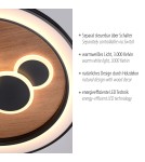 Paul Neuhaus Eliza Lampa Sufitowa Drewno/Czarny 6284-79