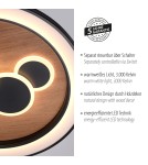 Paul Neuhaus Eliza Lampa Sufitowa Drewno/Czarny 6284-79
