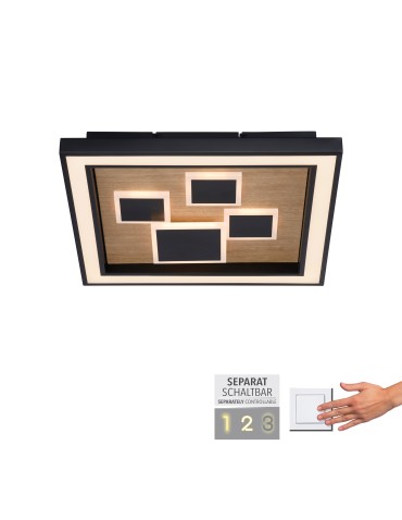 Paul Neuhaus Eliza Lampa Sufitowa Drewno/Czarny 6283-79 - product 2