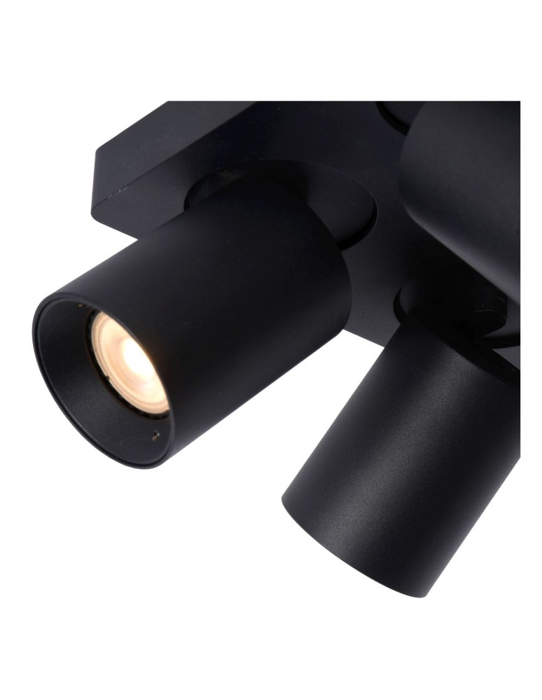 Spotlight ceiling lamps - Lucide NIGEL Ceiling 4xGU10 black 09929/20/30 - product kolory-swiatla.pl 5