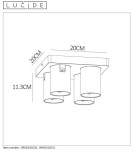 Spotlight ceiling lamps - Lucide NIGEL Ceiling 4xGU10 black 09929/20/30 - product 6