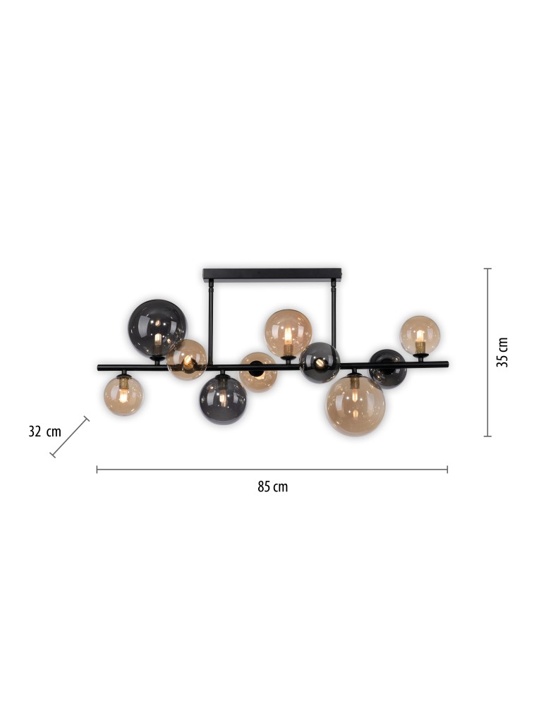 Paul Neuhaus Popsicle Lampa Sufitowa Smoky/Bursztyn 6583-18