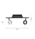Paul Neuhaus Sileda Lampa Sufitowa Czarny 6781-13