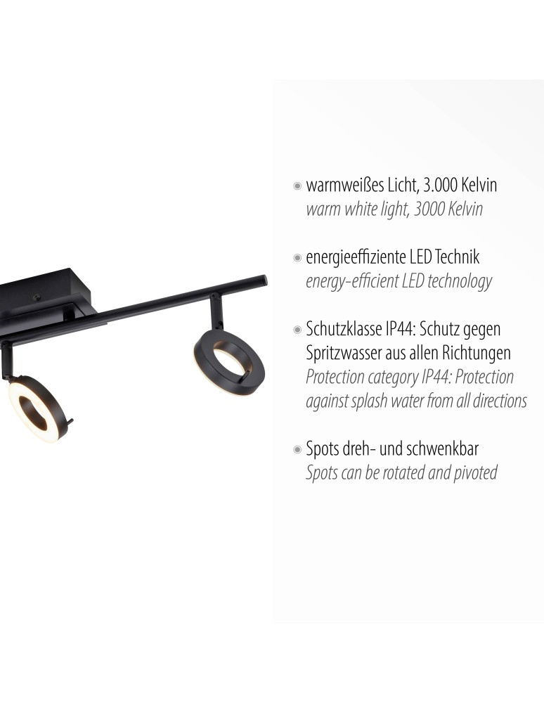Paul Neuhaus Sileda Lampa Sufitowa Czarny 6785-13