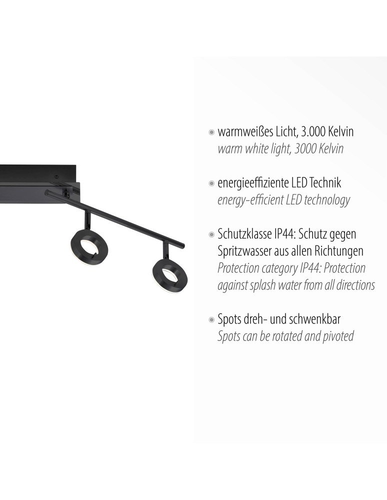 Paul Neuhaus Sileda Lampa Sufitowa Czarny 6786-13