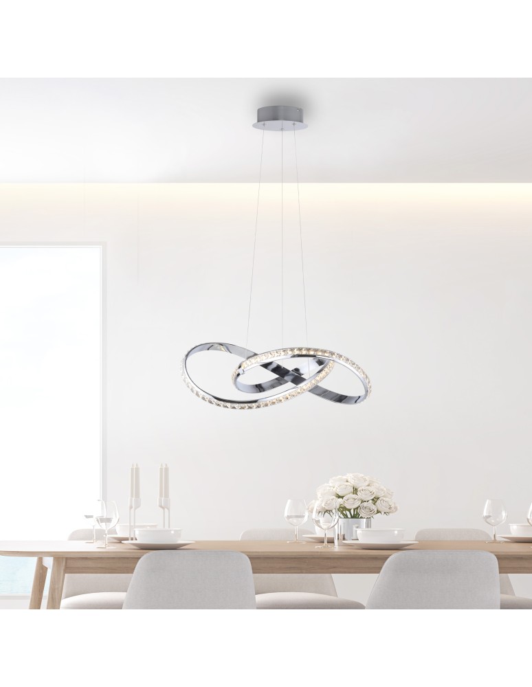 Paul Neuhaus Tanja Lampa Wisząca Chrom 8221-17