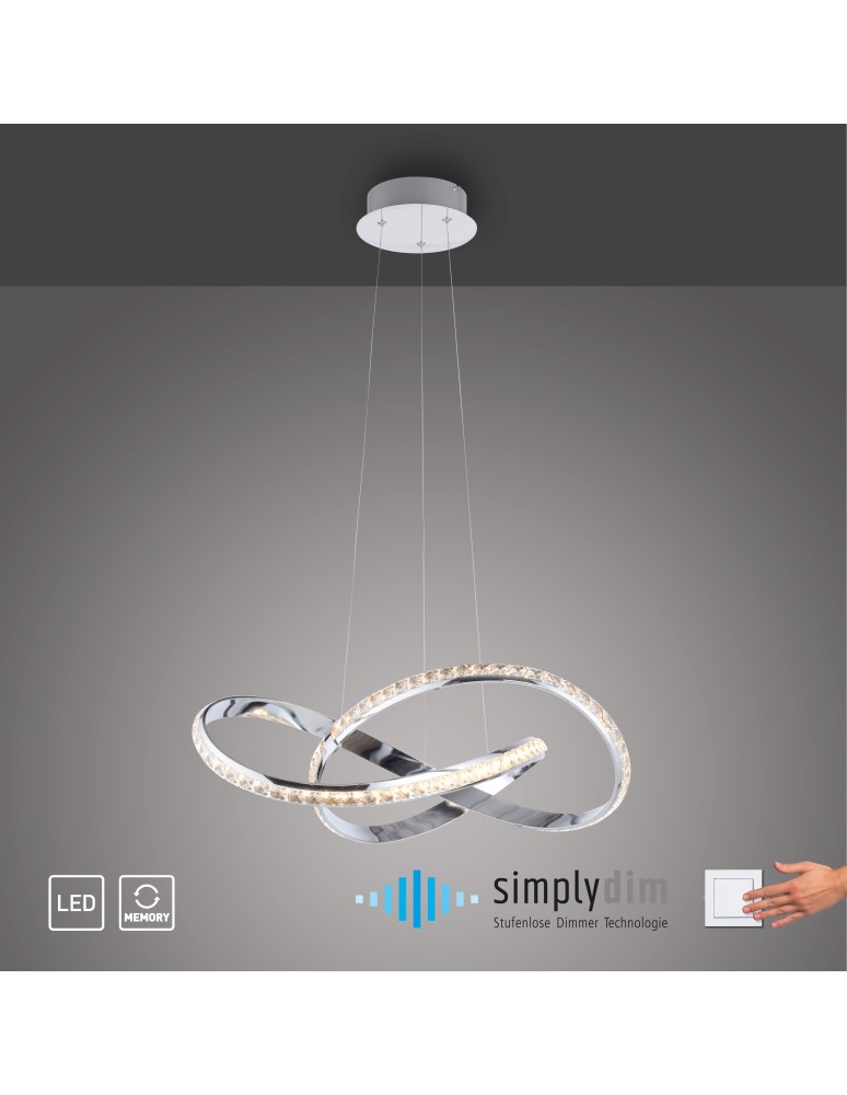 Paul Neuhaus Tanja Lampa Wisząca Chrom 8221-17