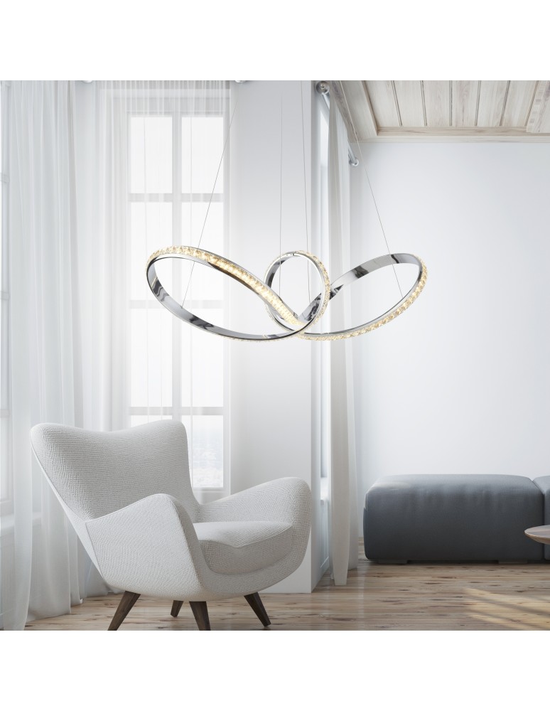 Paul Neuhaus Tanja Lampa Wisząca Chrom 8222-17