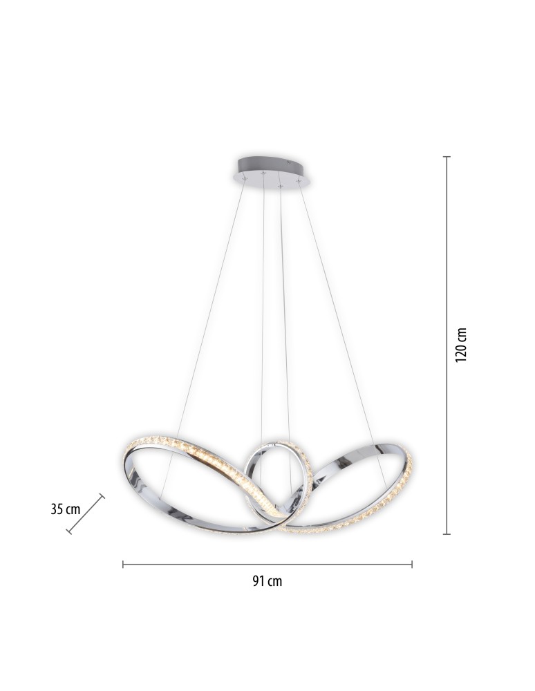 Paul Neuhaus Tanja Lampa Wisząca Chrom 8222-17