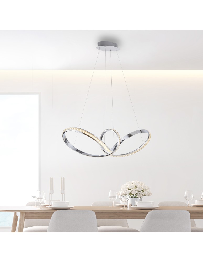 Paul Neuhaus Tanja Lampa Wisząca Chrom 8222-17
