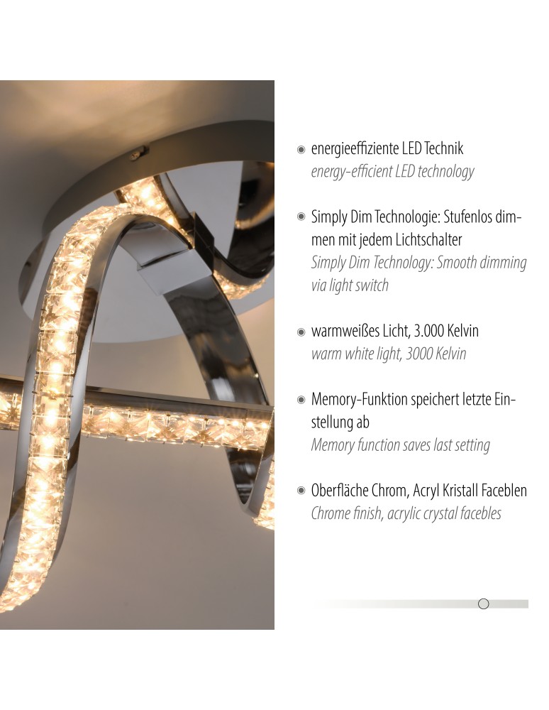 Paul Neuhaus Tanja Lampa Sufitowa Chrom 8321-17