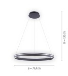 Paul Neuhaus Q-Vito Lampa Wisząca Antracyt 8412-13