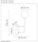 Bathroom wall lamps - Lucide BEREND Wall lamp 1xG9 black 30266/01/30 - product 9