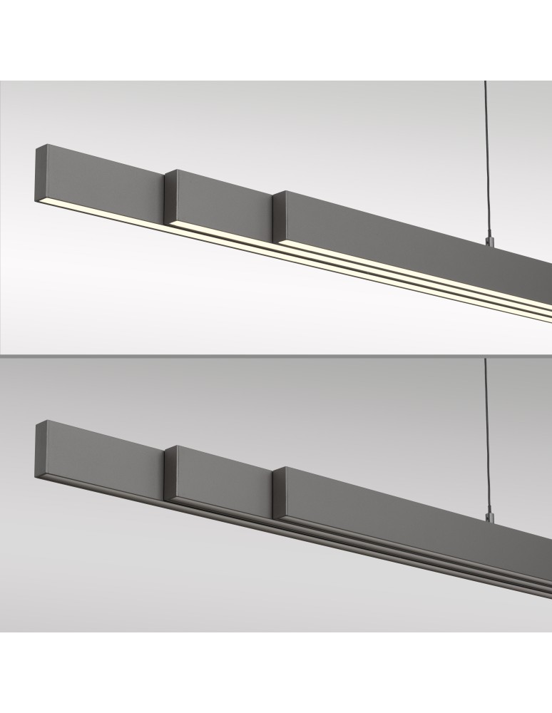 Paul Neuhaus Adriana Comfort Lift Lampa Wisząca Antracyt 2598-13