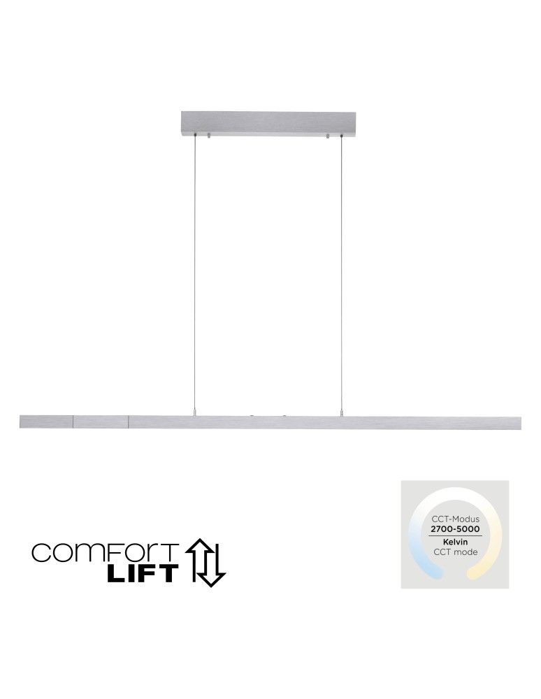 Paul Neuhaus Adriana Comfort Lift Lampa Wisząca Srebrny 2598-95