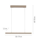 Paul Neuhaus Adriana Comfort Lift Lampa Wisząca Mosiądz 2598-97