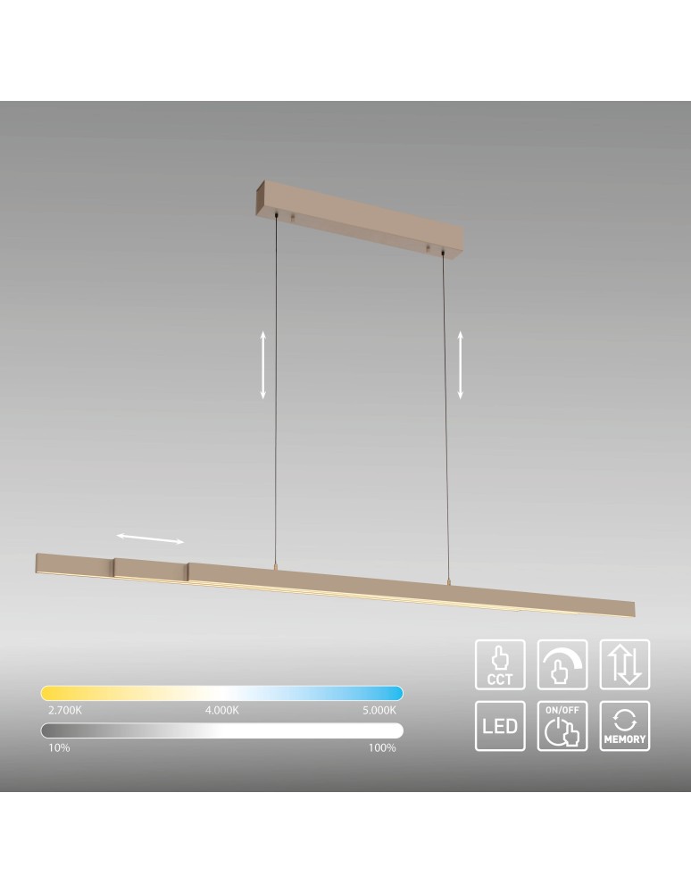 Paul Neuhaus Adriana Comfort Lift Lampa Wisząca Mosiądz 2598-97
