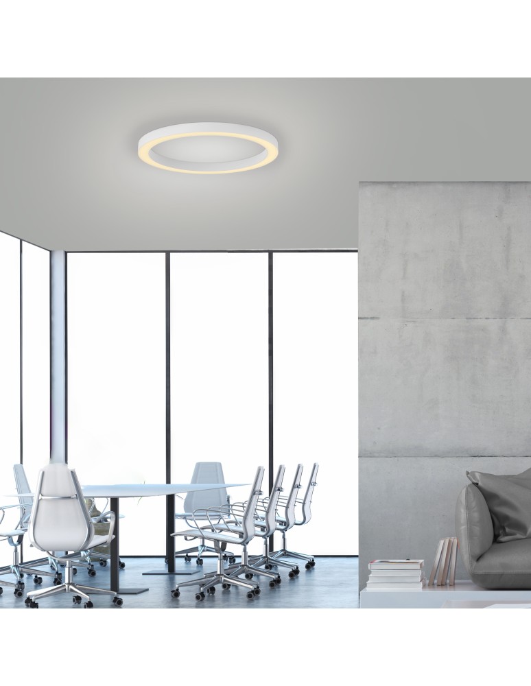 Paul Neuhaus Pure Lines Round Lampa Sufitowa Biała 6309-16