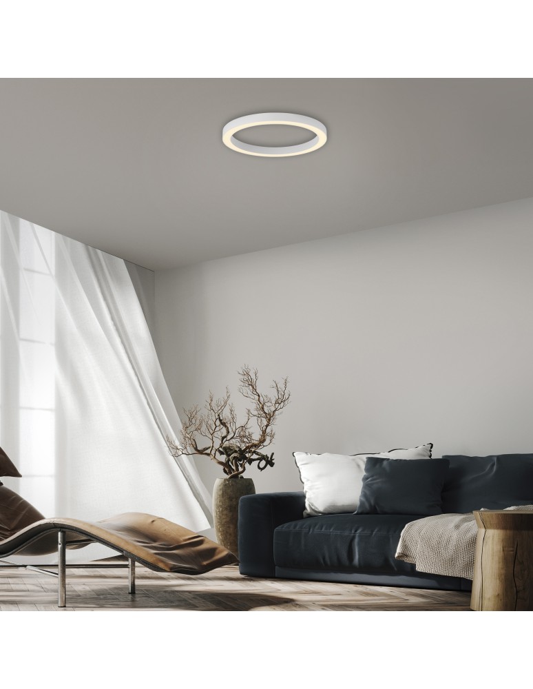 Paul Neuhaus Pure Lines Round Lampa Sufitowa Biała 6309-16
