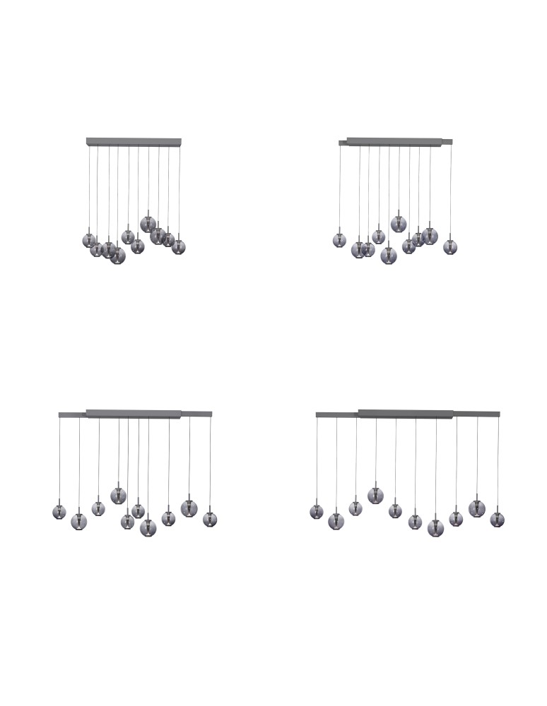 Paul Neuhaus Pure E-Infinity Lampa Wisząca Szara 2221-15