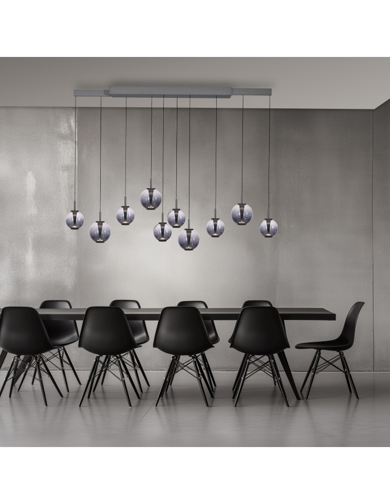 Paul Neuhaus Pure E-Infinity Lampa Wisząca Szara 2221-15