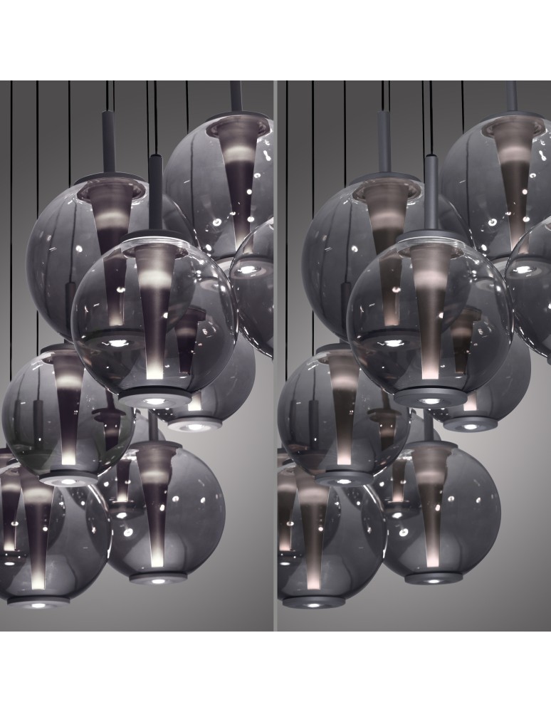 Paul Neuhaus Pure E-Infinity Lampa Wisząca Szara 2221-15
