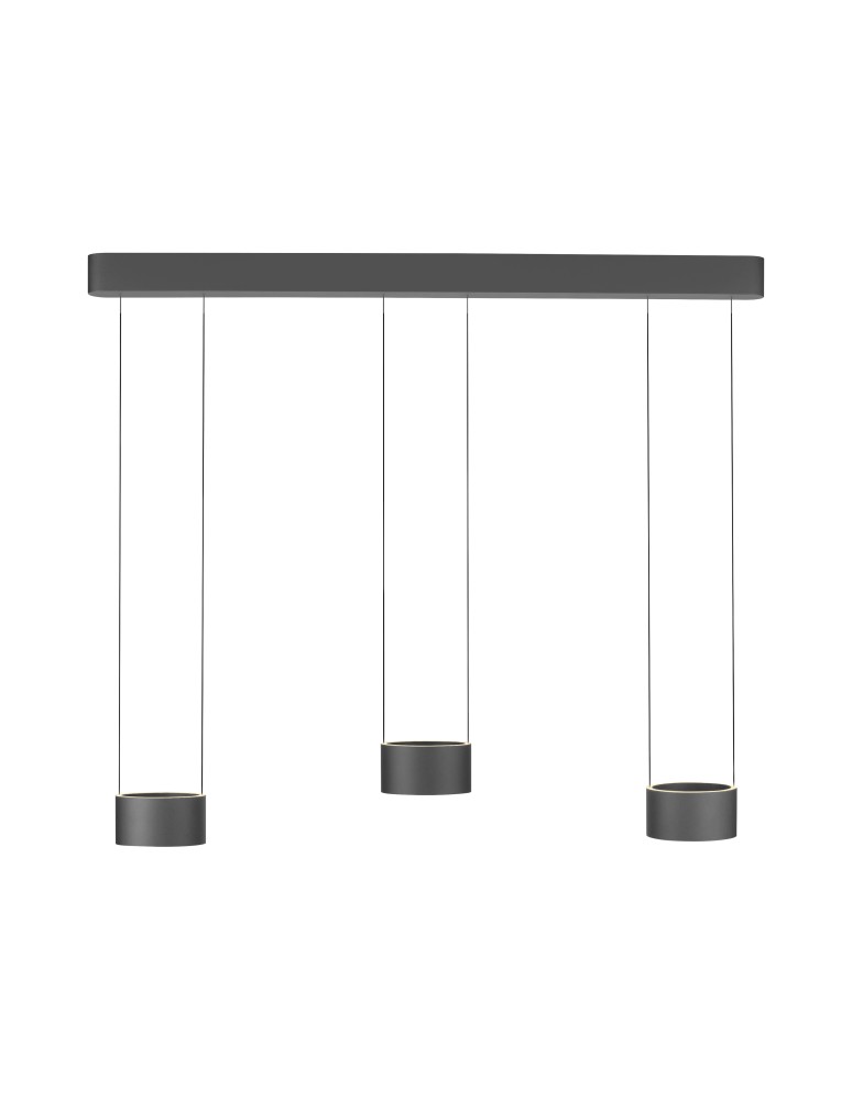 Paul Neuhaus Pure Clipse Lampa Wisząca Szara 2473-15