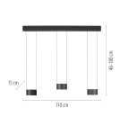 Paul Neuhaus Pure Clipse Lampa Wisząca Szara 2473-15