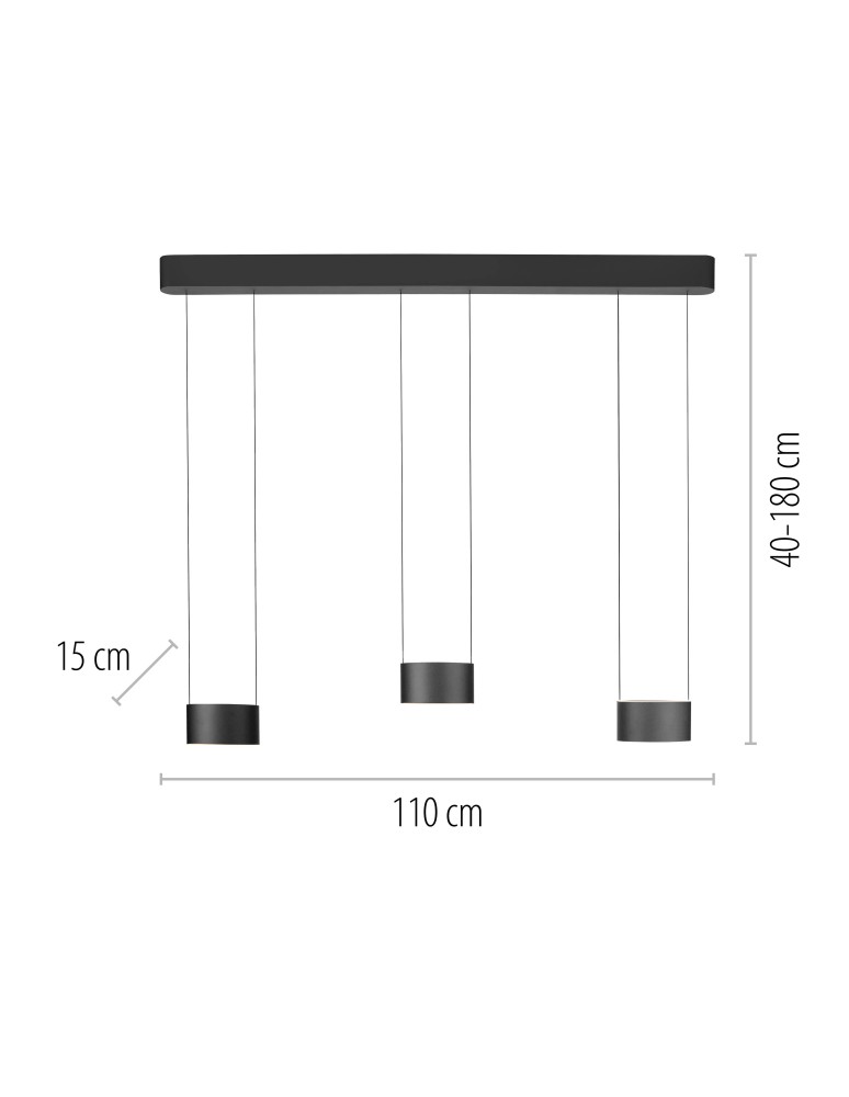 Paul Neuhaus Pure Clipse Lampa Wisząca Szara 2473-15