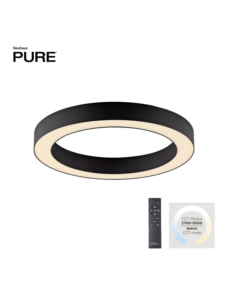 Paul Neuhaus Pure Lines Roud Lampa Sufitowa Grafitowa 6310-13