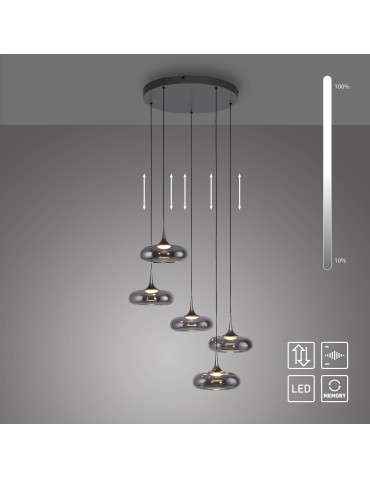 Paul Neuhaus Posh Lampa Wisząca Szara 15694-15 - product 2