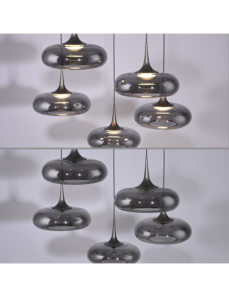 Paul Neuhaus Posh Lampa Wisząca Szara 15694-15