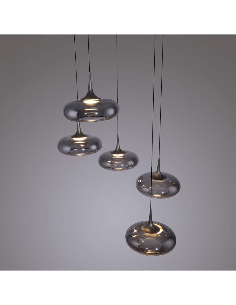 Paul Neuhaus Posh Lampa Wisząca Szara 15694-15