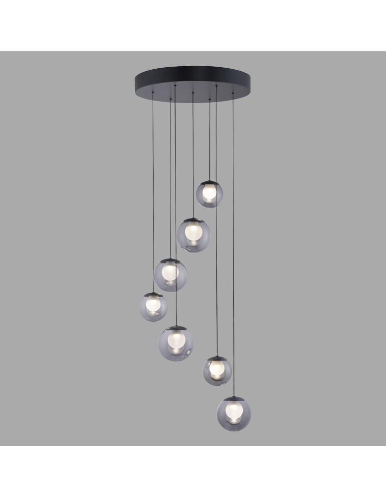 Paul Neuhaus Pure Popup Lampa Wisząca Szara 2587-15