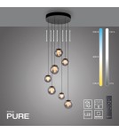 Paul Neuhaus Pure Popup Lampa Wisząca Szara 2587-15