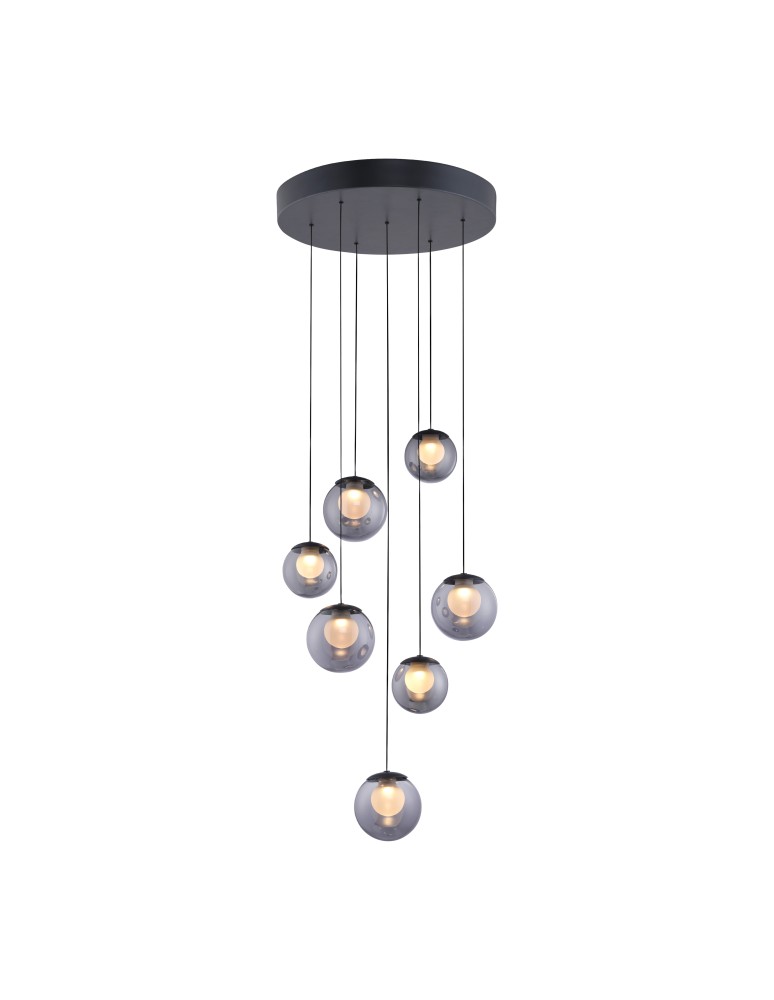 Paul Neuhaus Pure Popup Lampa Wisząca Szara 2587-15