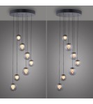 Paul Neuhaus Pure Popup Lampa Wisząca Szara 2587-15