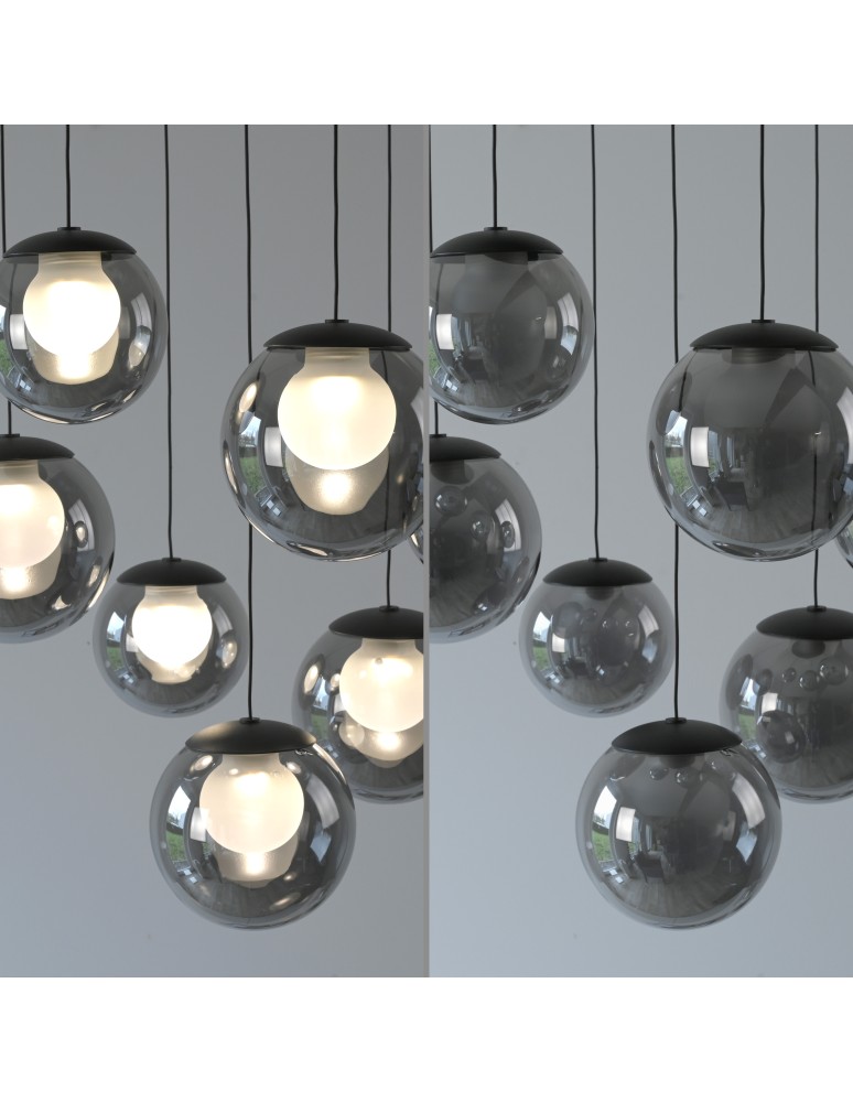 Paul Neuhaus Pure Popup Lampa Wisząca Szara 2587-15