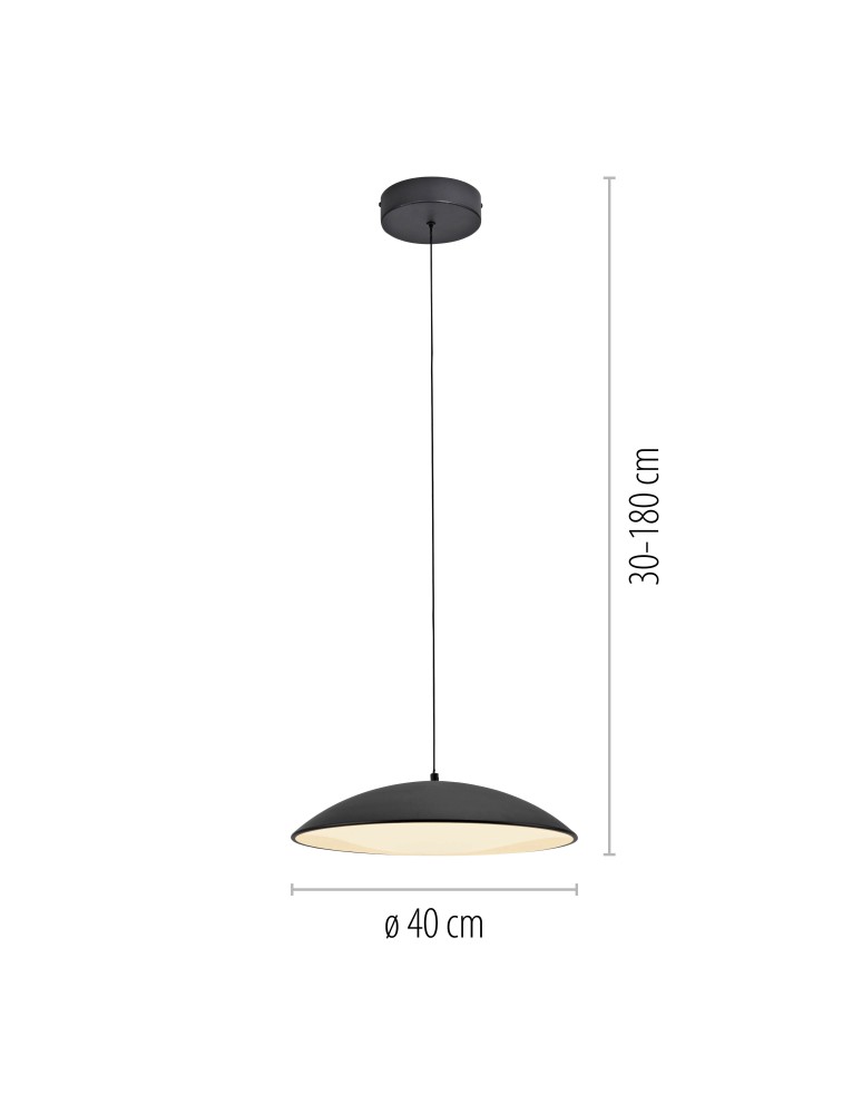 Paul Neuhaus Lente Lampa Wisząca Czarna 14606-18